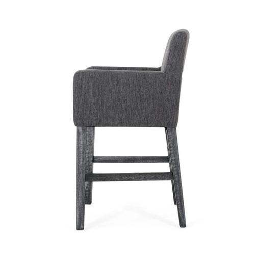 Serenitia 26-inch Upholstered Counter Chair with Straight Arm, Charcoal Default -DTYStore
