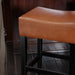 Set of 2, 26.75' Backless Faux Leather Counter Height Barstool, Brown Default -DTYStore