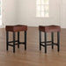 Set of 2, 26.75' Backless Faux Leather Counter Height Barstool, Brown Default -DTYStore