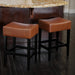 Set of 2, 26.75' Backless Faux Leather Counter Height Barstool, Brown Default -DTYStore