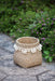 Set of 2 6.5x6.5x6' Brown Cement Planter with Woven Tassel Accent Default -DTYStore