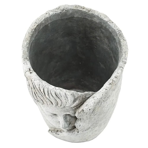 Set of 2 6.5x6x8.5' Sleep Face Accent Planter Default -DTYStore