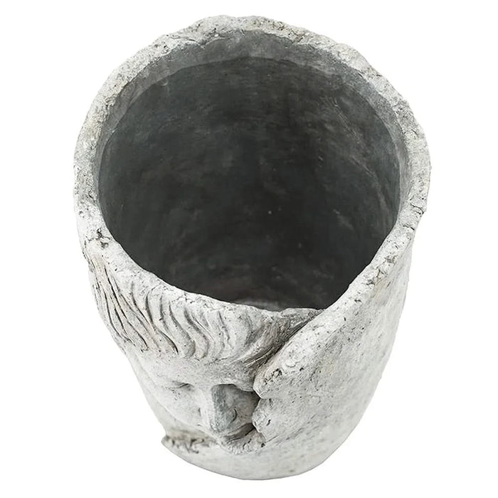 Set of 2 6.5x6x8.5' Sleep Face Accent Planter Default -DTYStore