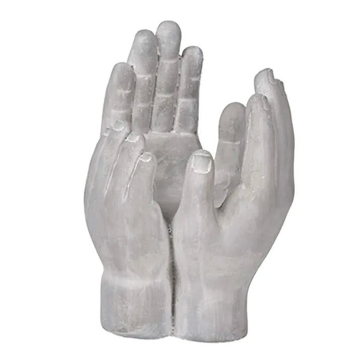 Set of 2 6x6x9' Accepting Hands Accent Cement Hand Decor Default -DTYStore