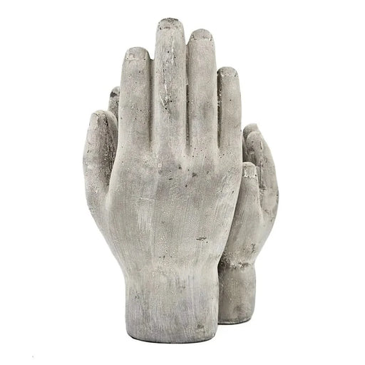 Set of 2 6x6x9' Accepting Hands Accent Cement Hand Decor Default -DTYStore