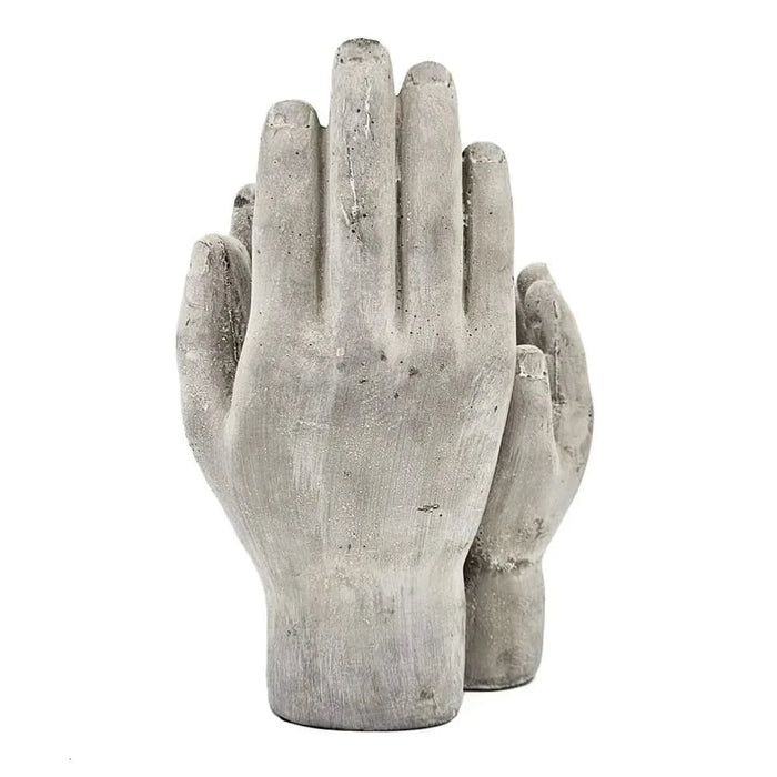 Set of 2 6x6x9' Accepting Hands Accent Cement Hand Decor Default -DTYStore