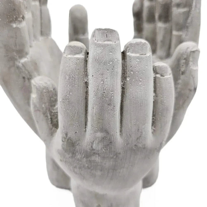 Set of 2 6x6x9' Accepting Hands Accent Cement Hand Decor Default -DTYStore