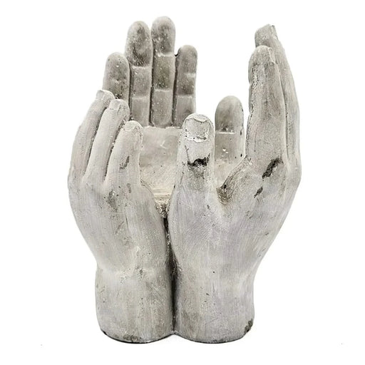 Set of 2 6x6x9' Accepting Hands Accent Cement Hand Decor Default -DTYStore