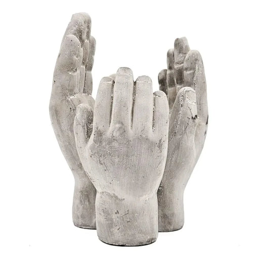 Set of 2 6x6x9' Accepting Hands Accent Cement Hand Decor Default -DTYStore