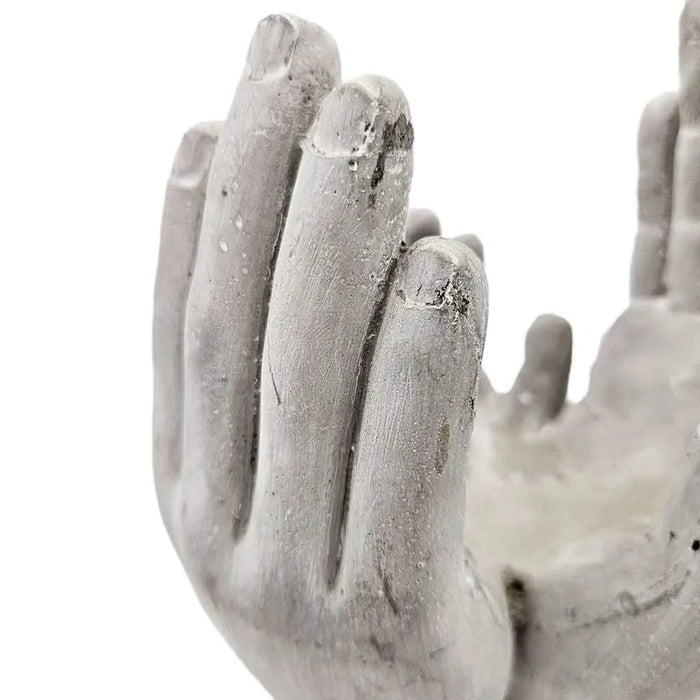 Set of 2 6x6x9' Accepting Hands Accent Cement Hand Decor Default -DTYStore