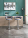 Set of 2 Bar Stools,with Chrome Footrest and Base Swivel Height Adjustable Mechanical Lifting Velvet + Chrome Leg Simple Bar Stool-GREY Default -DTYStore