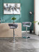 Set of 2 Bar Stools,with Chrome Footrest and Base Swivel Height Adjustable Mechanical Lifting Velvet + Chrome Leg Simple Bar Stool-GREY Default -DTYStore