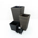 Set of 2 CATLEZA 10.6-inch and 13.8-inch Square Wicker Planters Ship by DTYStore| DTY Store