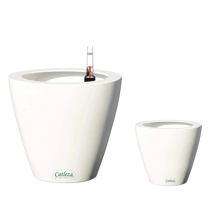 Set of 2 CATLEZA Cone Planters Round White -DTYStore