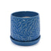 Set of 2 Ceramic Flowerpot, 7' Modern Planter for Patio, Garden, Windowsill - Navy Blue - DTY Store
