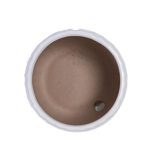 Set of 2 Ceramic Flowerpot, 7' Modern Planter for Patio, Garden, Windowsill - White Default -DTYStore