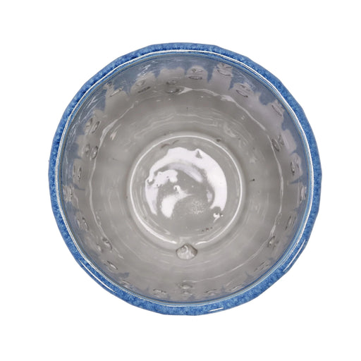 Set of 2 Ceramic Flowerpot with Drainage Hole, 8' Modern Planter for Patio, Garden, Windowsill - White Blue Default -DTYStore