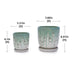 Set of 2 Ceramic Flowerpot with Drainage Hole, 8' Modern Planter for Patio, Garden, Windowsill - White Green- DTY Store