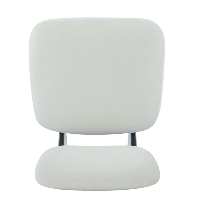 [Set of 2] Modern Beige Lounge Chair with Polyester Upholstery, Sturdy Black Wood Base, Minimalist Design, Stylish and Comfortable Accent Seating for Living Room, Bedroom, or Office Default -DTYStore