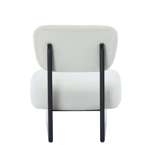 [Set of 2] Modern Beige Lounge Chair with Polyester Upholstery, Sturdy Black Wood Base, Minimalist Design, Stylish and Comfortable Accent Seating for Living Room, Bedroom, or Office Default -DTYStore