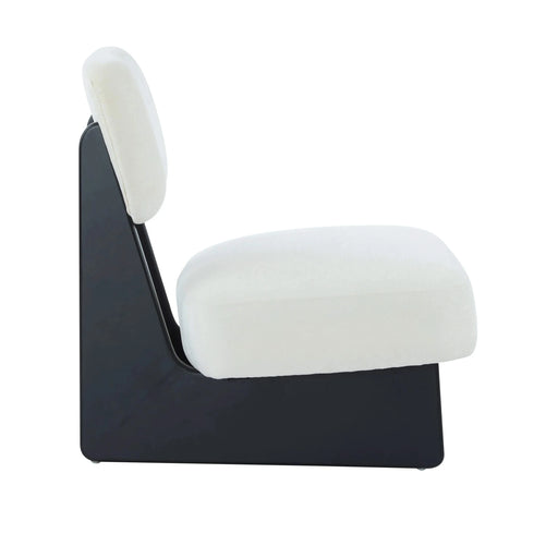 [Set of 2] Modern Beige Lounge Chair with Polyester Upholstery, Sturdy Black Wood Base, Minimalist Design, Stylish and Comfortable Accent Seating for Living Room, Bedroom, or Office Default -DTYStore