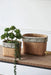 Set of 2 Rectangular Basket Planters with Geometric Trim, L:10.5x8.5x8' S:7.5x5.5x6.5' Default -DTYStore