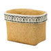 Set of 2 Rectangular Basket Planters with Geometric Trim, L:10.5x8.5x8' S:7.5x5.5x6.5' Default -DTYStore