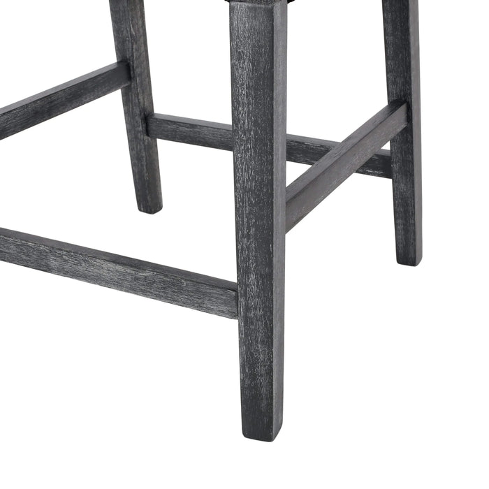 Set of 2 Upholstered 26 inch Counter Stool - Charcoal/Gray Default -DTYStore