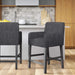 Set of 2 Upholstered 26 inch Counter Stool - Charcoal/Gray Default -DTYStore