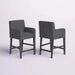 Set of 2 Upholstered 26 inch Counter Stool - Charcoal/Gray Default -DTYStore
