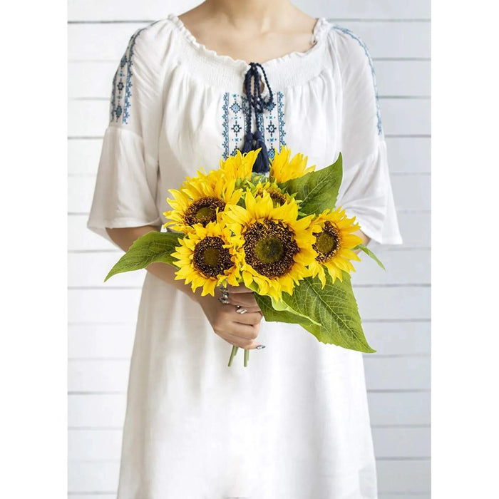 Set of 3, 14x14x15' Sunflower Bundle X7 Default -DTYStore
