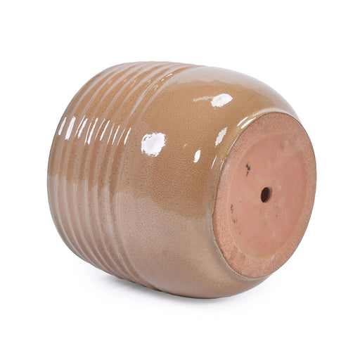 Set of 3 Ceramic Flowerpot, Modern Planter for Patio, Garden, Windowsill - Antique Bronze Default -DTYStore