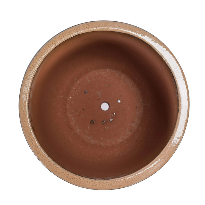 Set of 3 Ceramic Flowerpot, Modern Planter for Patio, Garden, Windowsill - Antique Bronze Default -DTYStore