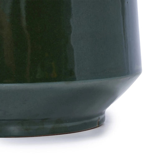 Set of 3 Ceramic Flowerpot, Modern Planter for Patio, Garden, Windowsill - Antique Green Default -DTYStore