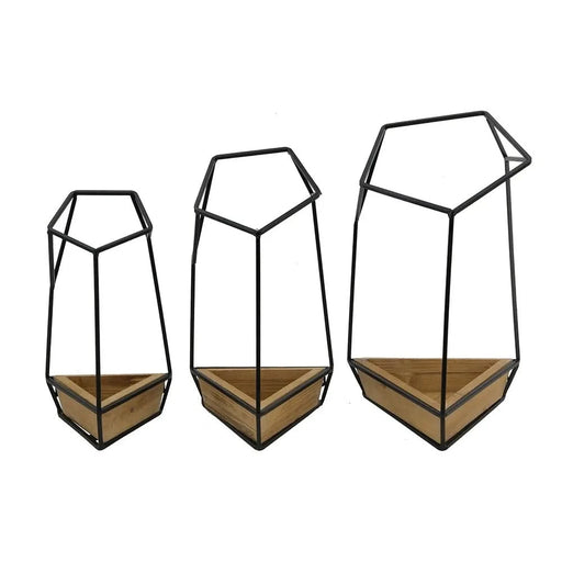 Set of 3 Felix Wall Planter, L:10x10x16.5' M:8.5x8.5x15.5' S:7x7x13.5' Default -DTYStore