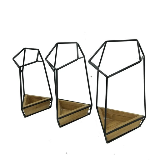 Set of 3 Felix Wall Planter, L:10x10x16.5' M:8.5x8.5x15.5' S:7x7x13.5' Default -DTYStore