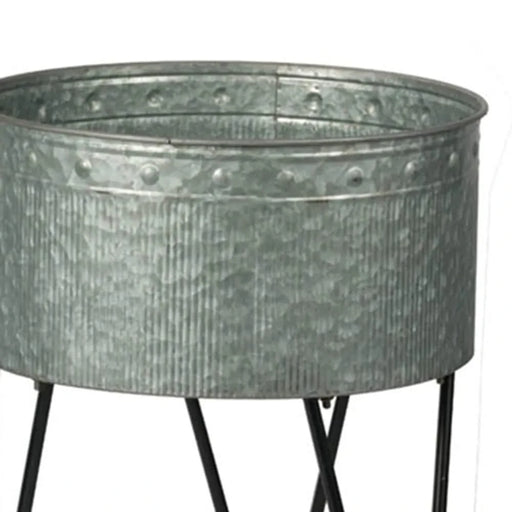 Set of 3 Huxley Metal Decorative Pots Default -DTYStore