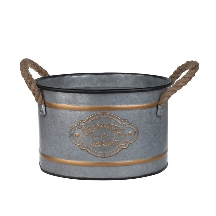 Set of 3 Huxley Metal Decorative Pots Default -DTYStore