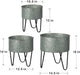 Set of 3 Huxley Metal Decorative Pots Default -DTYStore