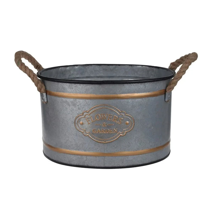 Set of 3 Huxley Metal Decorative Pots Default -DTYStore