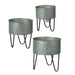 Set of 3 Huxley Metal Decorative Pots Default -DTYStore