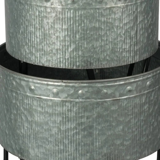 Set of 3 Huxley Metal Decorative Pots Default -DTYStore