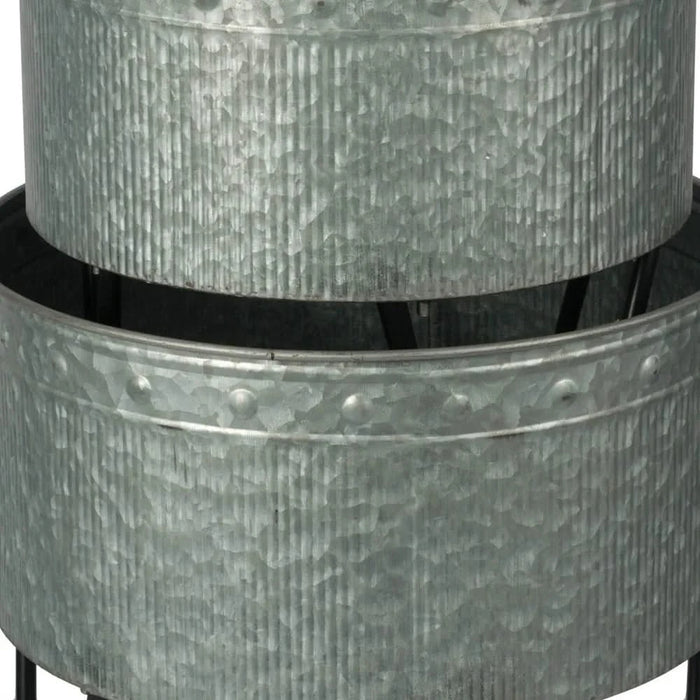 Set of 3 Huxley Metal Decorative Pots Default -DTYStore