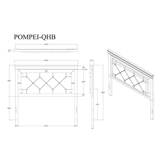 Shaker Grey Queen 5PC Bedroom Set with Crystal Inspired Tufted Headboard and LED Lighting Default -DTYStore