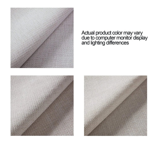 Shelton Upholstered Wingback Bed with 54' High Headboard in Textured Ivory Canvas Chenille, Wood Base, Queen Default -DTYStore