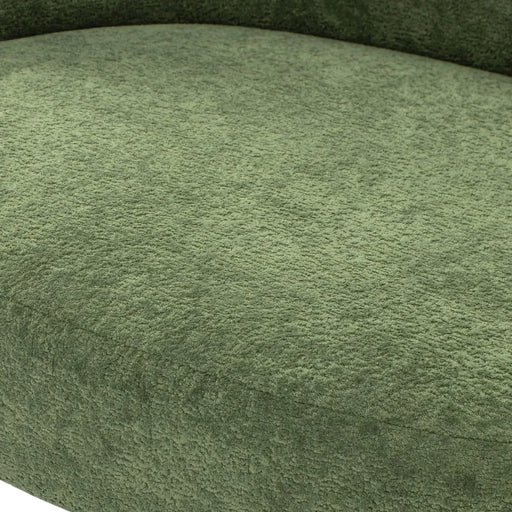 Shep 36' Curved Dog Sofa Bed Medium Moss Green Fleeced Teddy Default -DTYStore