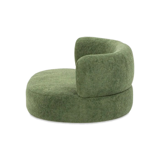 Shep 36' Curved Dog Sofa Bed Medium Moss Green Fleeced Teddy Default -DTYStore