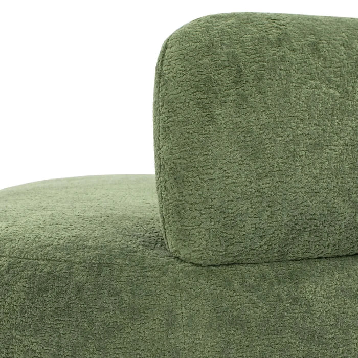 Shep 36' Curved Dog Sofa Bed Medium Moss Green Fleeced Teddy - DTY Store