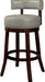Sherly Set of 2 Bar stool 30' Swivel Stool Dark Oak Solid wood Dark Gray Leatherette Chairs Dining Room Default -DTYStore