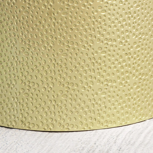 Side Table with Cylindrical Shape and Convenient Table Lip, Set of 2, Gold Default -DTYStore